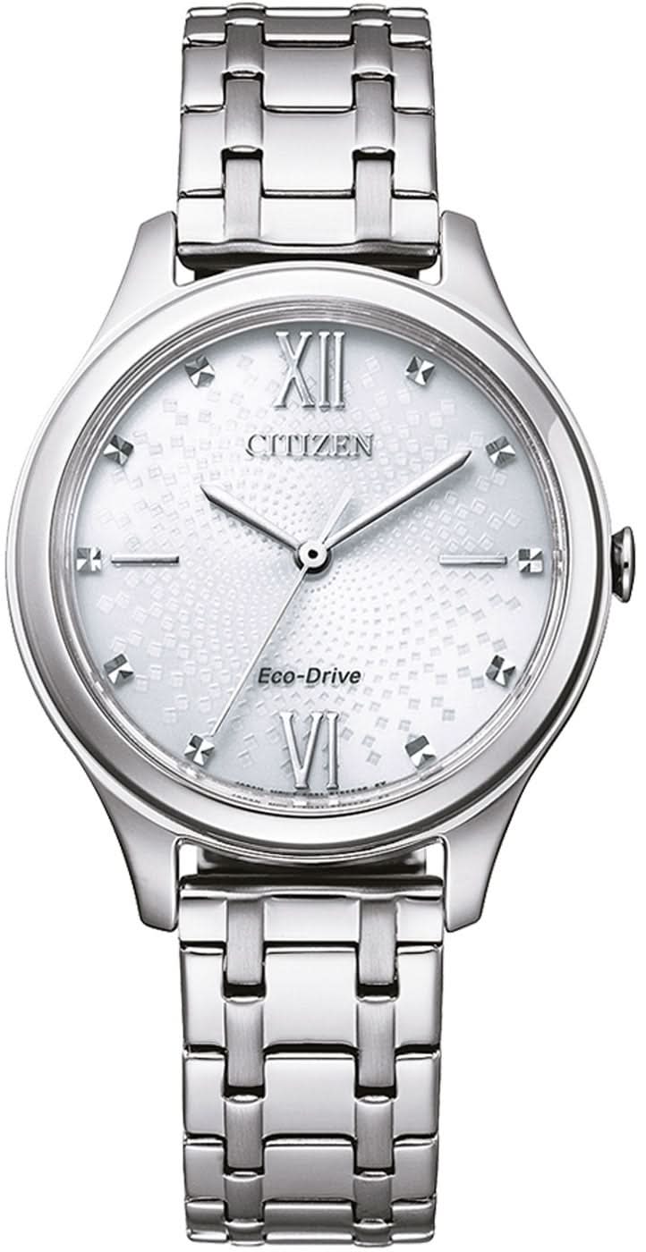 Orologio da donna Citizen con bracciale in acciaio inossidabile argentato e quadrante argentato