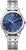 Orologio da donna con quadrante blu, numeri romani, bracciale in acciaio inossidabile argentato, Eco-Drive