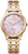 Bracciale da donna con cassa color oro rosa, cinturino a maglie e quadrante viola
