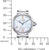 Orologio da donna Citizen Eco-Drive, cassa argento, quadrante blu con numeri romani