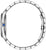 Cassa di orologio da donna con corona e bracciale in acciaio inossidabile, dettaglio accento blu