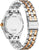 Orologio da donna con cinturino in acciaio inossidabile (argento/oro), retro con scritta CITIZEN.