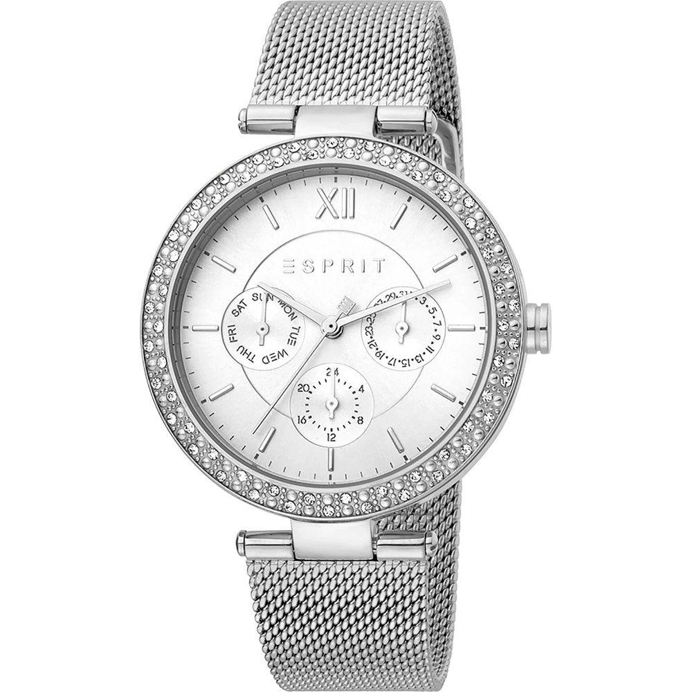 Esprit Betty ES1L189M0065 Damenuhr Silber • Mineralglas • Tag- und Datumsanzeige