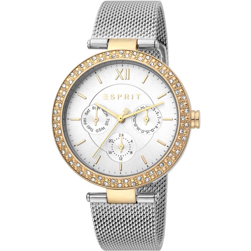 Esprit Betty ES1L189M0105 Damenuhr Bicolor • Mineralglas • Tag- und Datumsanzeige