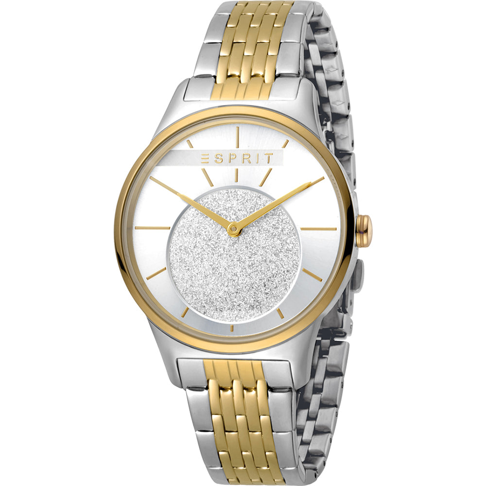 Esprit Grace ES1L026M0065 Damen • Bicolor Edelstahlarmband • Mineralglas