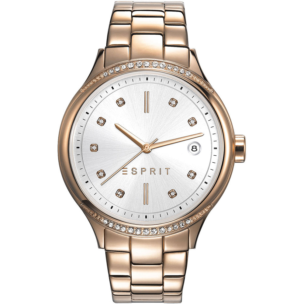 Esprit Rachel ES108562003 Damen Armbanduhr Roségold • Mineralglas • Datumsanzeige