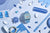 Casio Vintage orologio con cinturino blu e display digitale, frontale