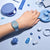 Orologio Casio Vintage F-91WS-2EF al polso, cinturino in resina blu