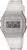 Casio Damenuhr mit digitalem LCD, silbernem Gehäuse und durchsichtigem Kunststoffarmband.