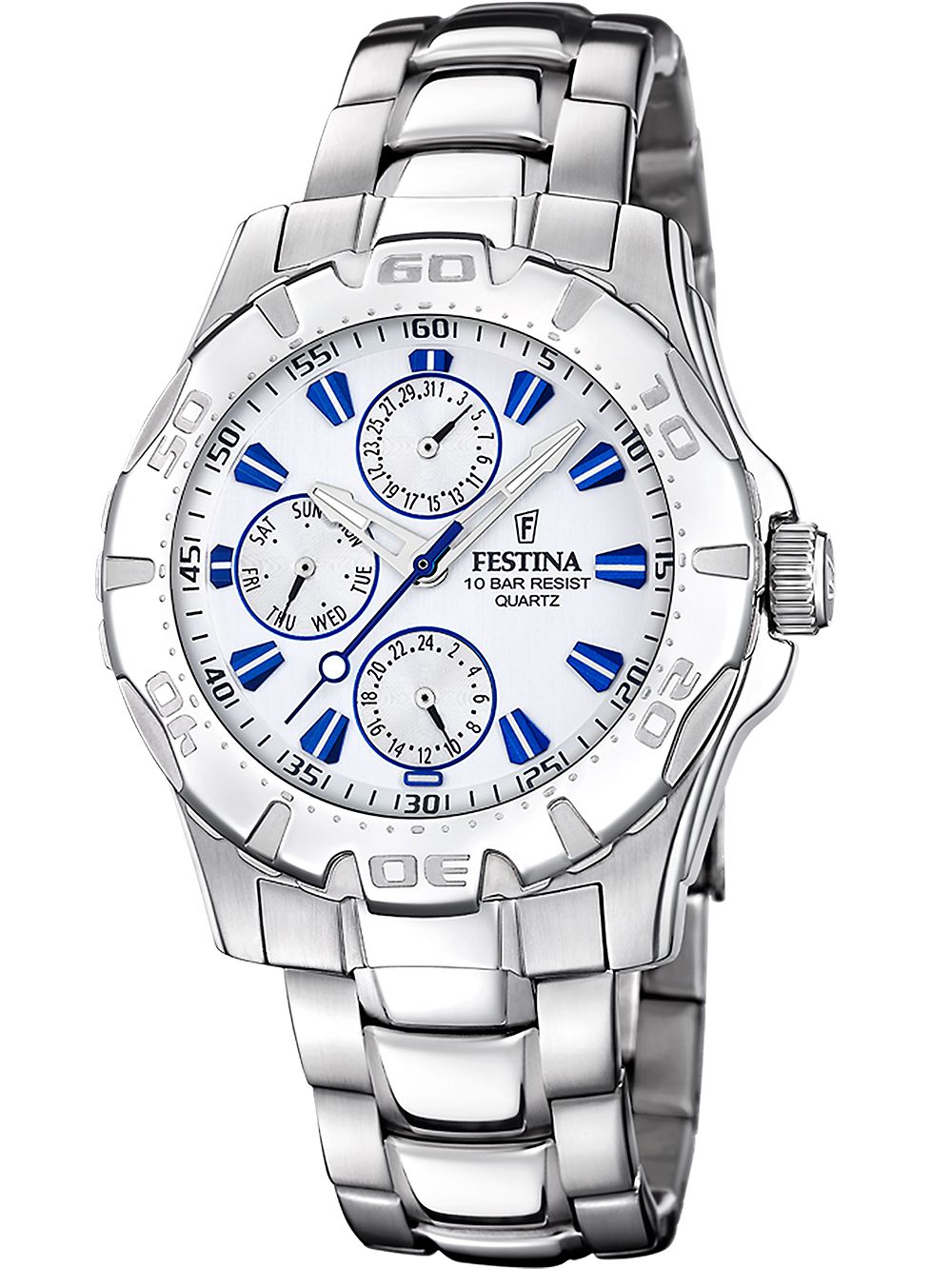 Festina Multifunction F16242/K Herrenuhr Blau • Multifunktions-Quarzwerk • Mineralglas