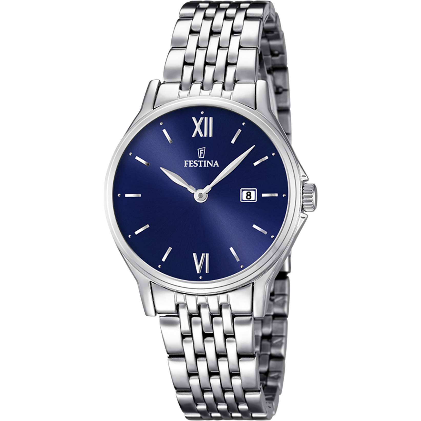 Festina Classics F16748/3 Damenuhr • Mineralglas • Stahlarmband Blau
