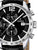 Zegarek męski Festina Chronograph: czarna tarcza, czarny skórzany pasek, tachymetr