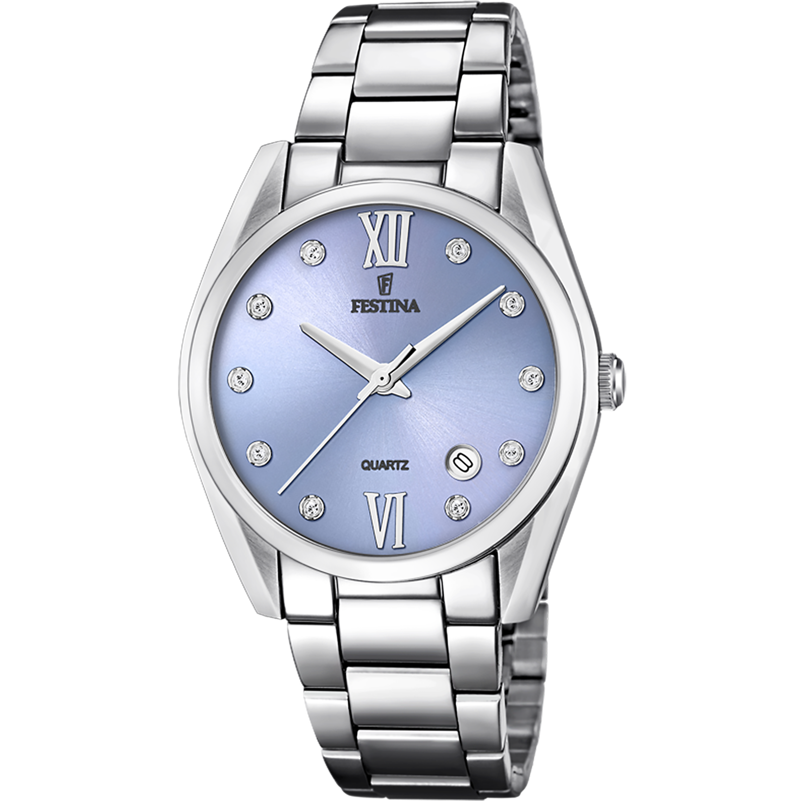 Festina Boyfriend F16790/B Damenuhr Hellblau • Mineralglas • Datumsanzeige
