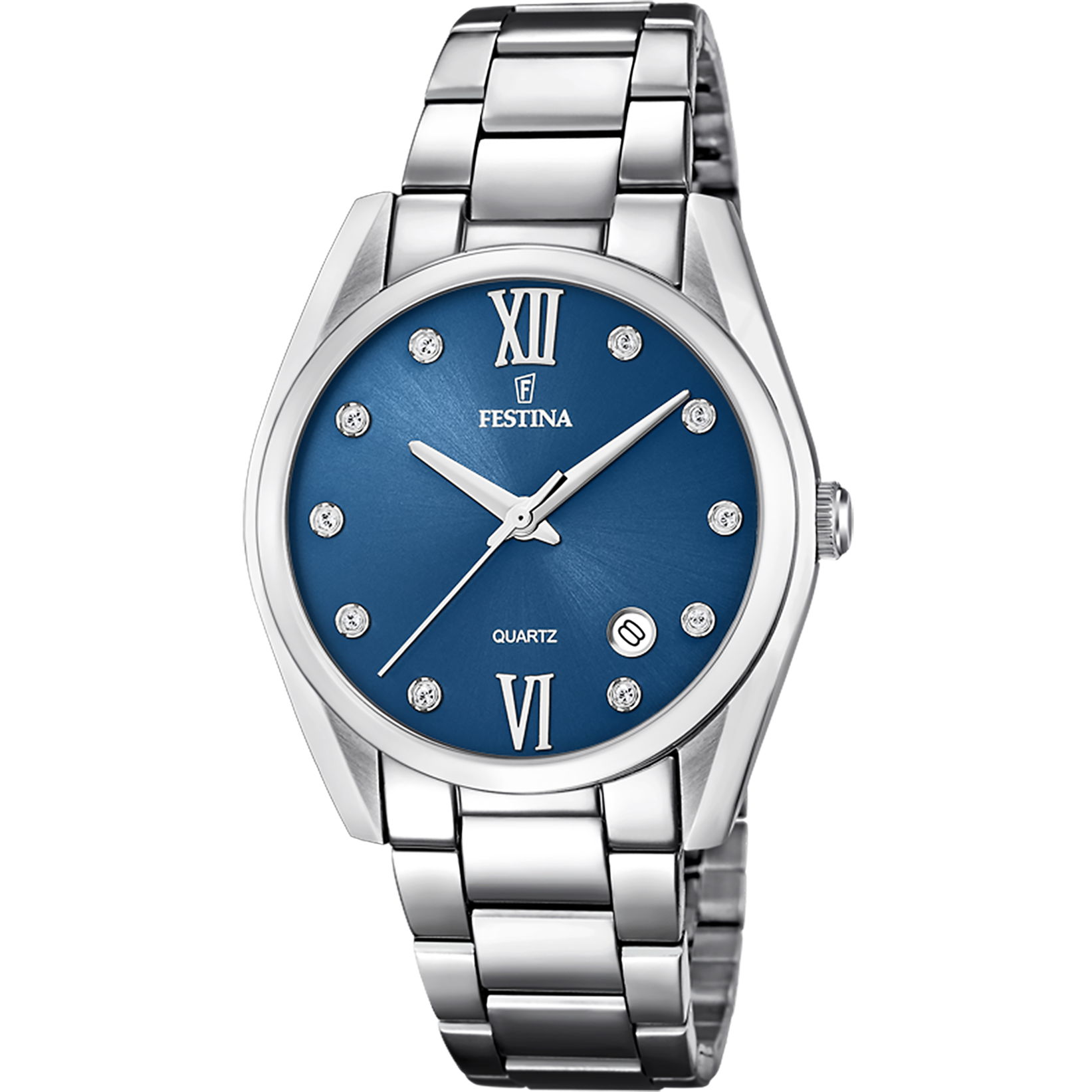Festina Boyfriend F16790/C Damenuhr Blau • Mineralglas • Quarzwerk