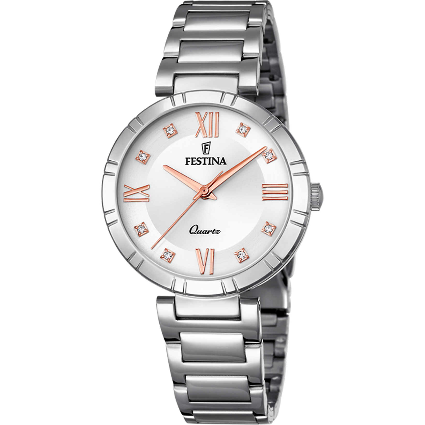 Festina Mademoiselle F16936/B Damenuhr Silber • Mineralglas • Edelstahlarmband