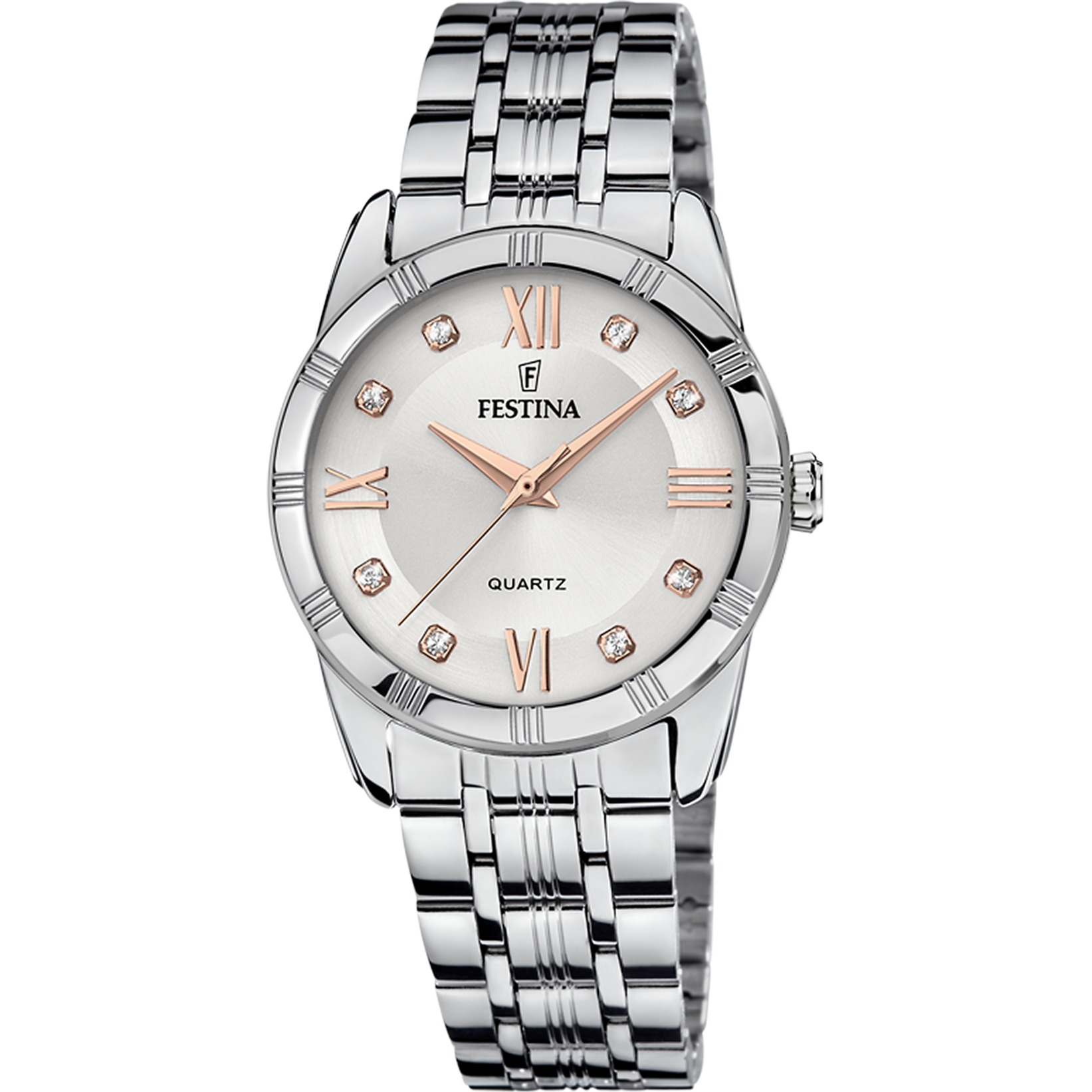 Festina Mademoiselle F16940/B Damenuhr Silber • Mineralglas • Edelstahlarmband