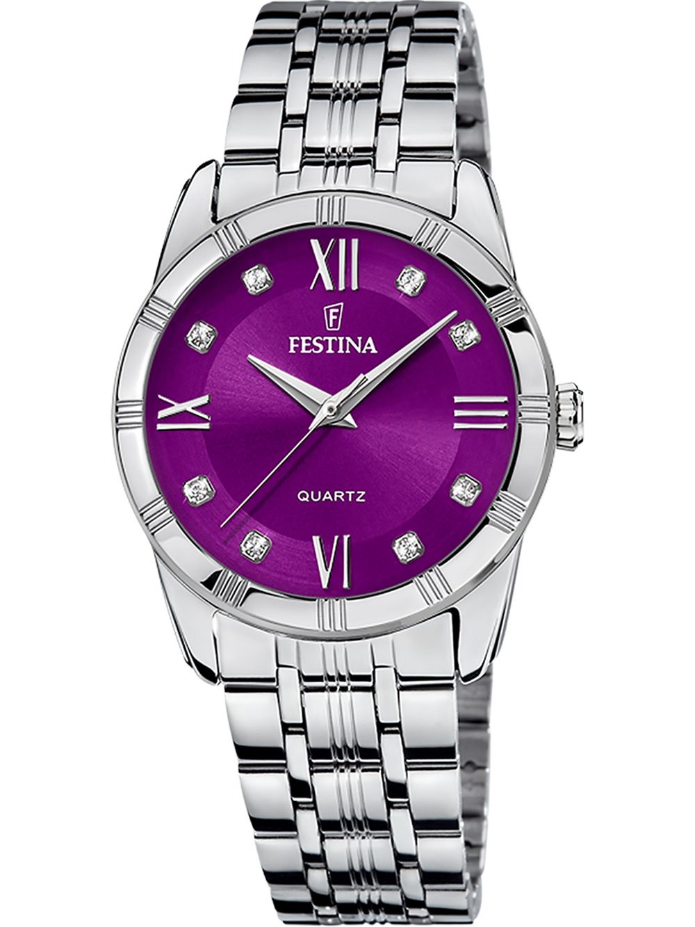 Festina Mademoiselle F16940/G Damenuhr Silber • Mineralglas • Elegantes Edelstahlarmband