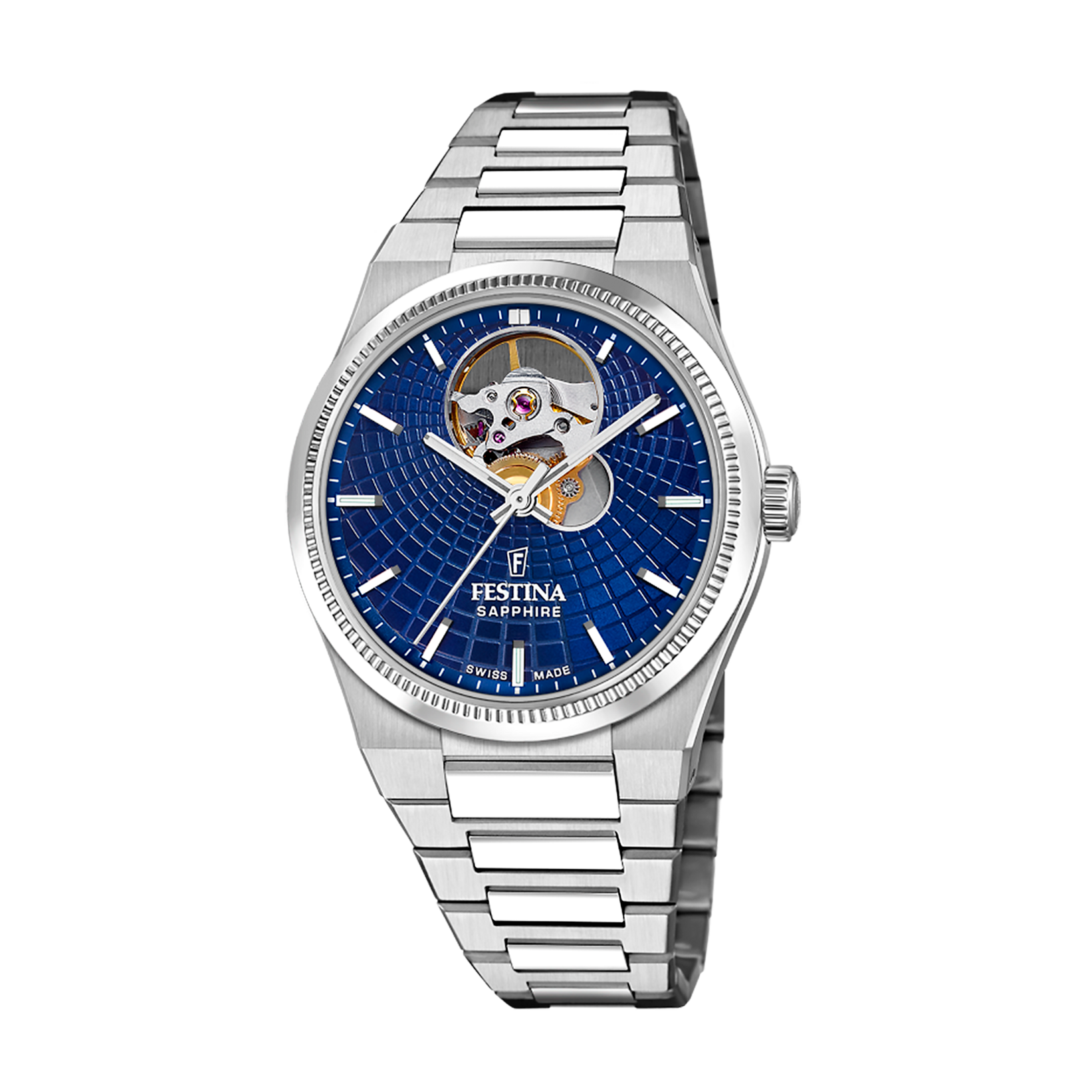 Festina Rivé F20054/5 Damen Armbanduhr Blau • Automatikwerk Swiss Made • Saphirglas