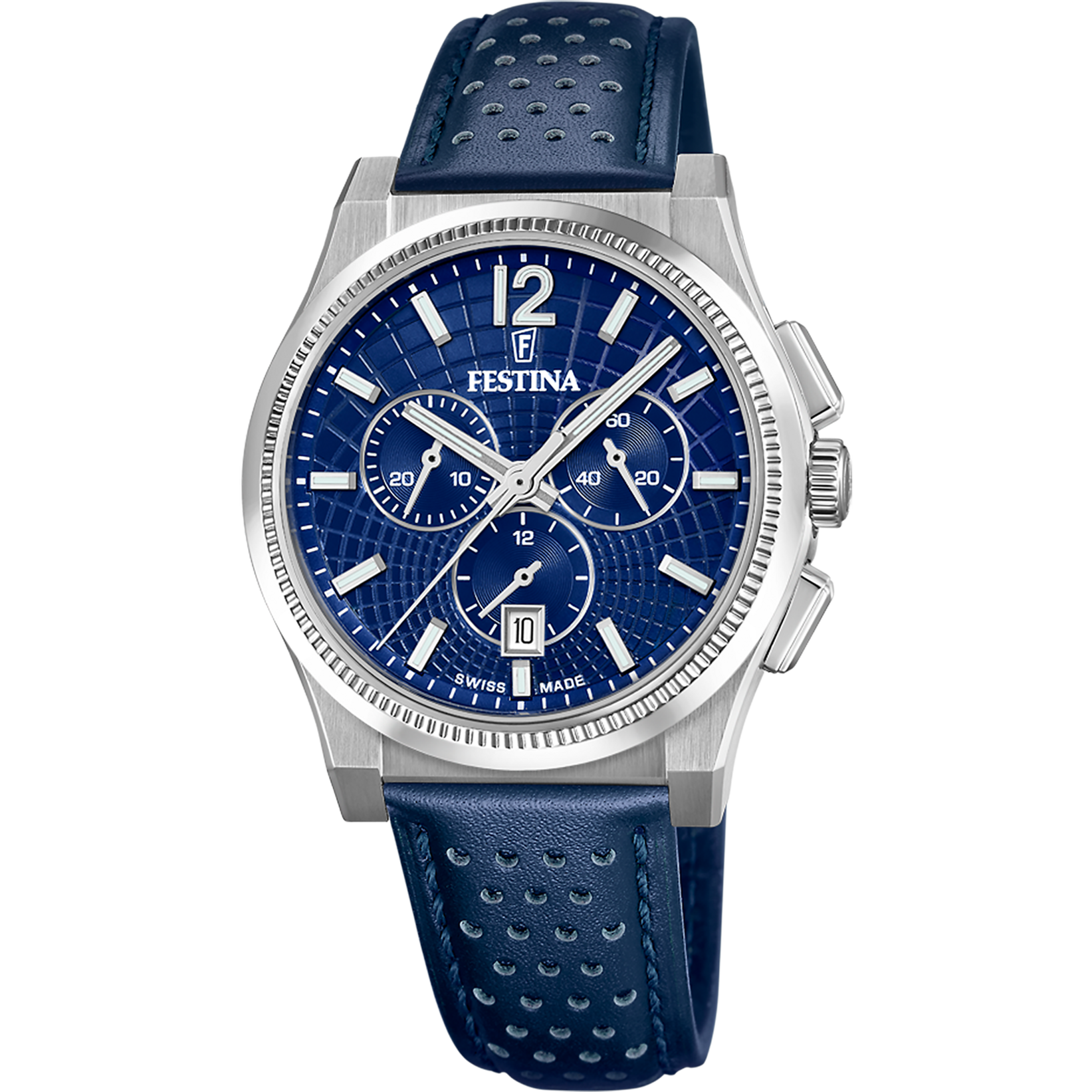 Festina Rivé F20060/2 Herren Armbanduhr Blau • Automatikwerk Swiss Made • Saphirglas