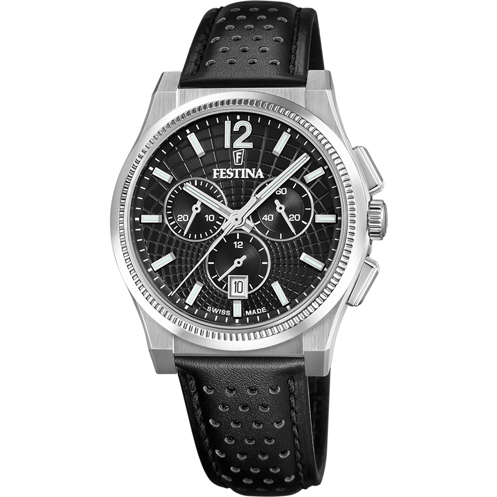 Festina Rivé F20060/4 Herren Armbanduhr Schwarz • Automatikwerk Swiss Made • Saphirglas