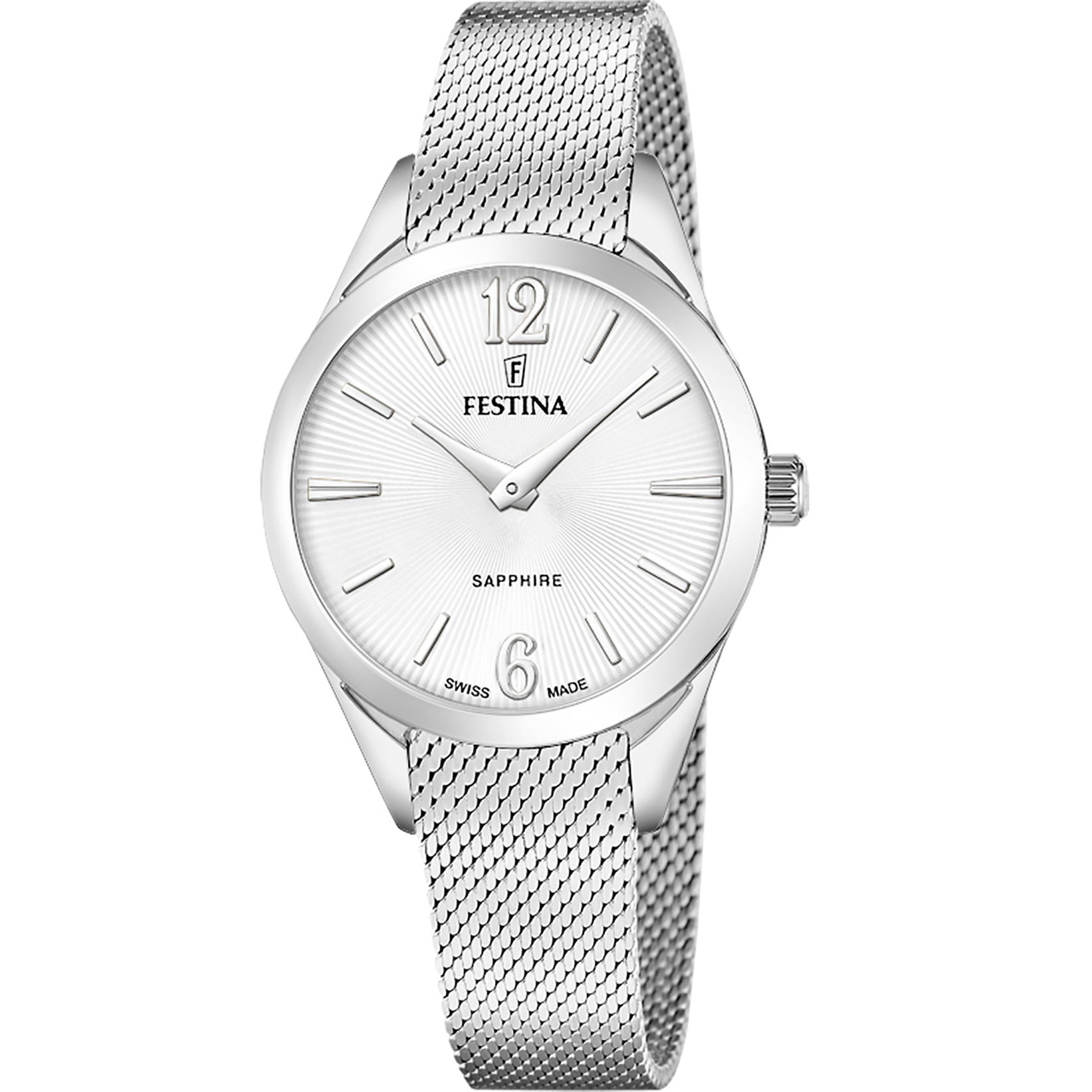 Festina Swiss Made Grace F20076/1 Damenuhr • Saphirglas • Schweizer Quarzwerk