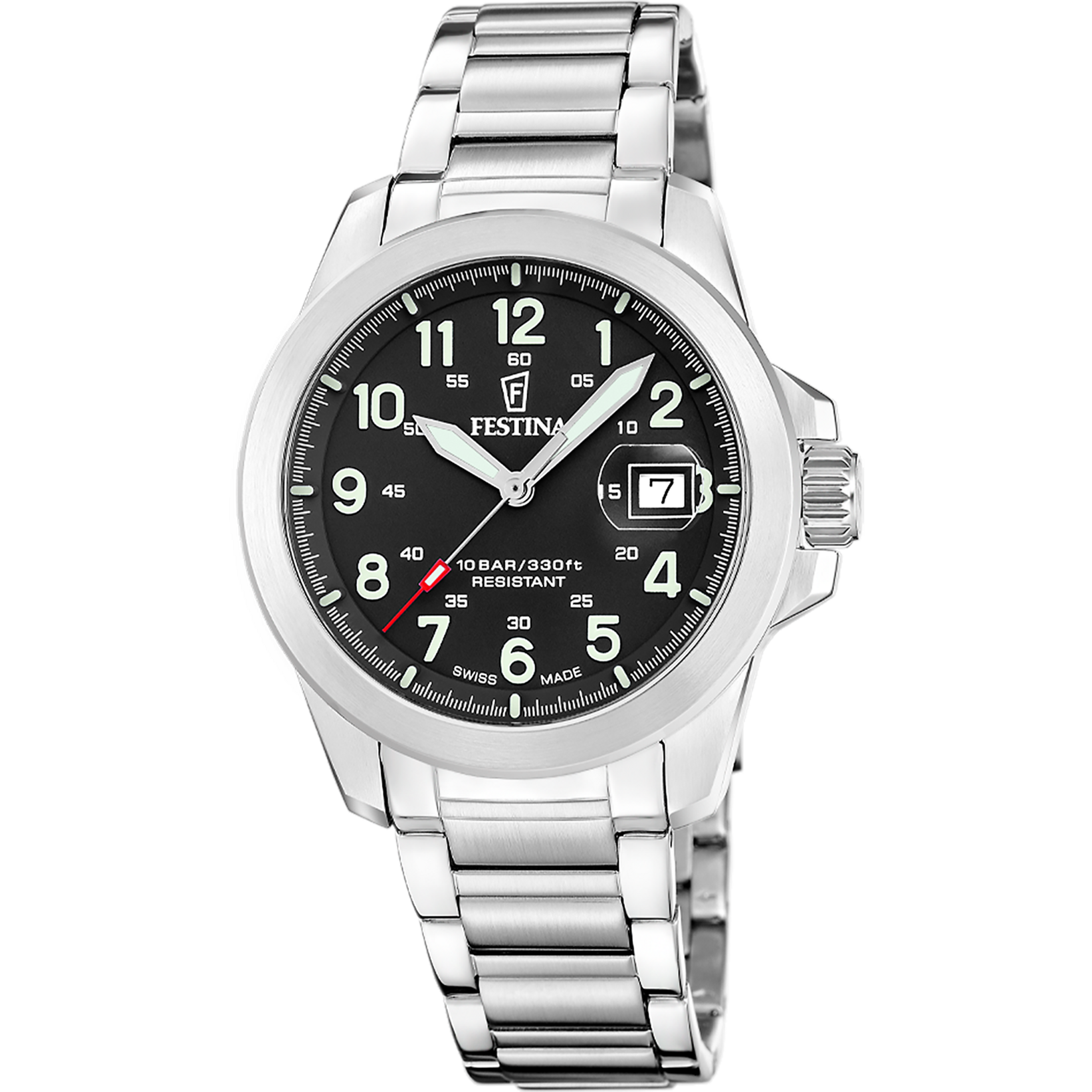 Festina Swiss Made Field F20081/4 Herrenuhr • Saphirglas • 3 Wechselarmbänder