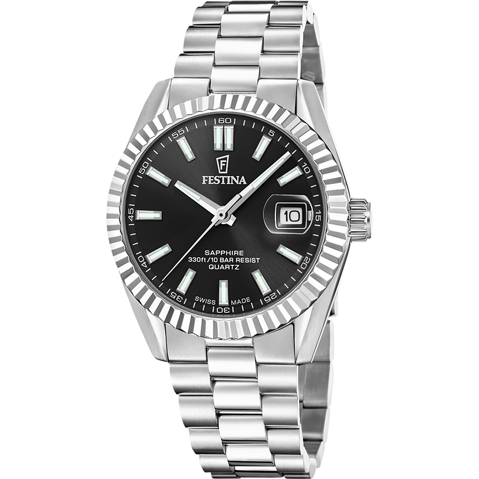 Festina F20084/D Herrenuhr Schwarz • Saphirglas • Schweizer Quarzwerk