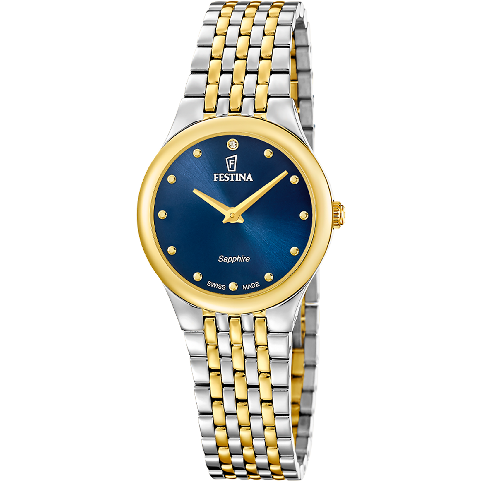 Festina Swiss Made Grace F20097/3 Damenuhr • Saphirglas • Edelstahlarmband