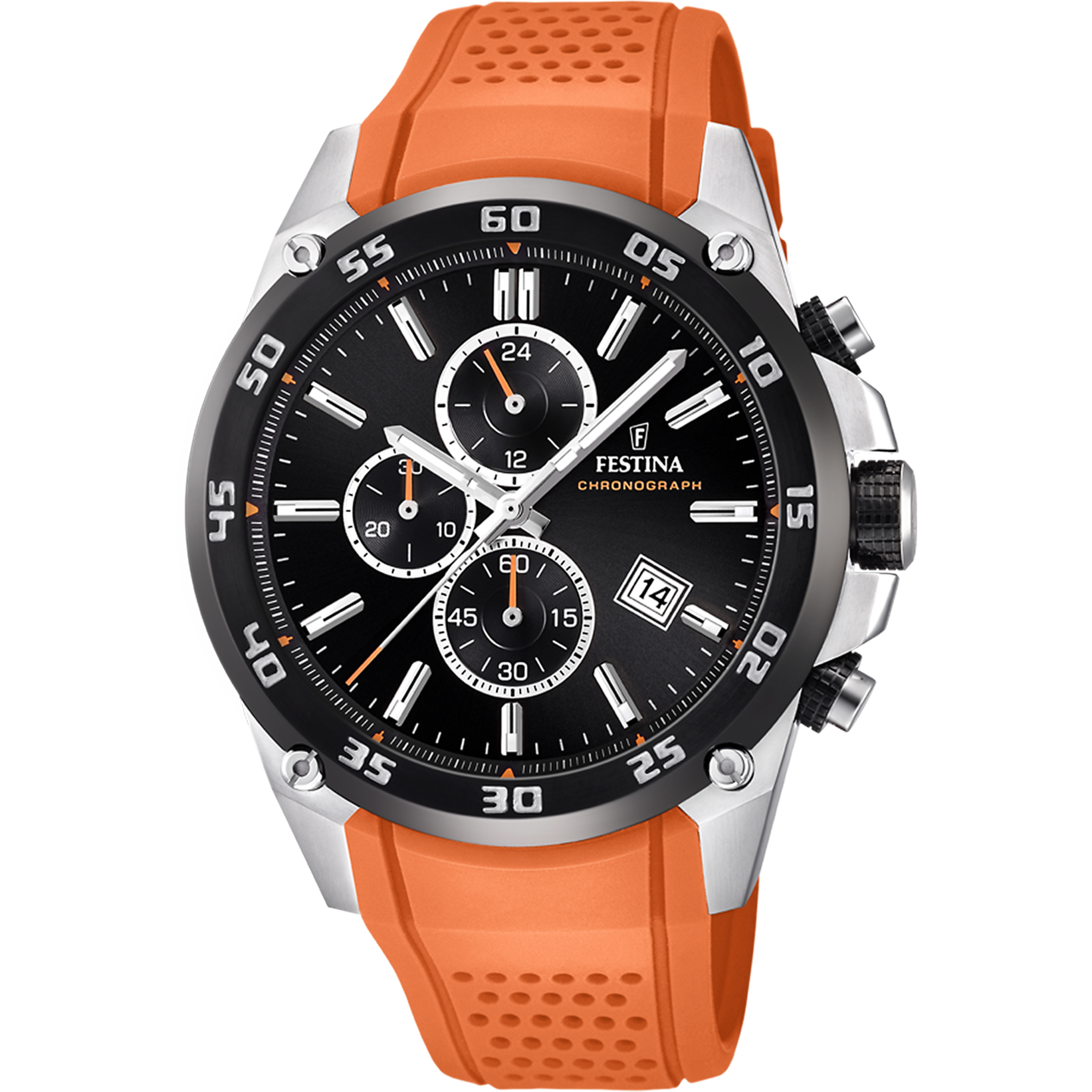 Festina The Originals F20330/4 Herren Armbanduhr Schwarz • Chronograph • Mineralglas