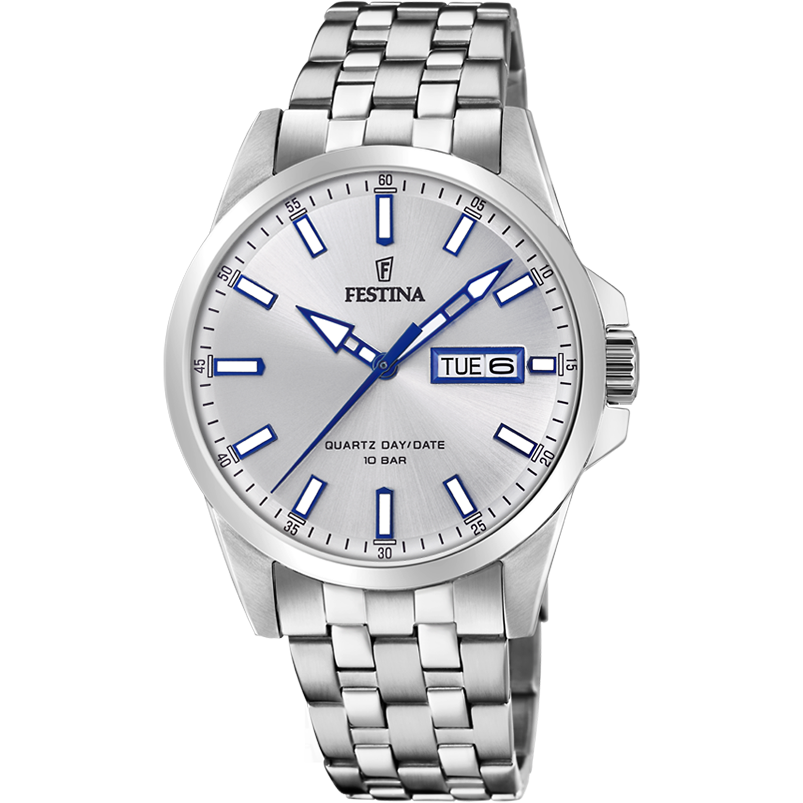 Festina Classics F20357/1 Herrenuhr Silber • Mineralglas • 10 ATM Wasserdicht