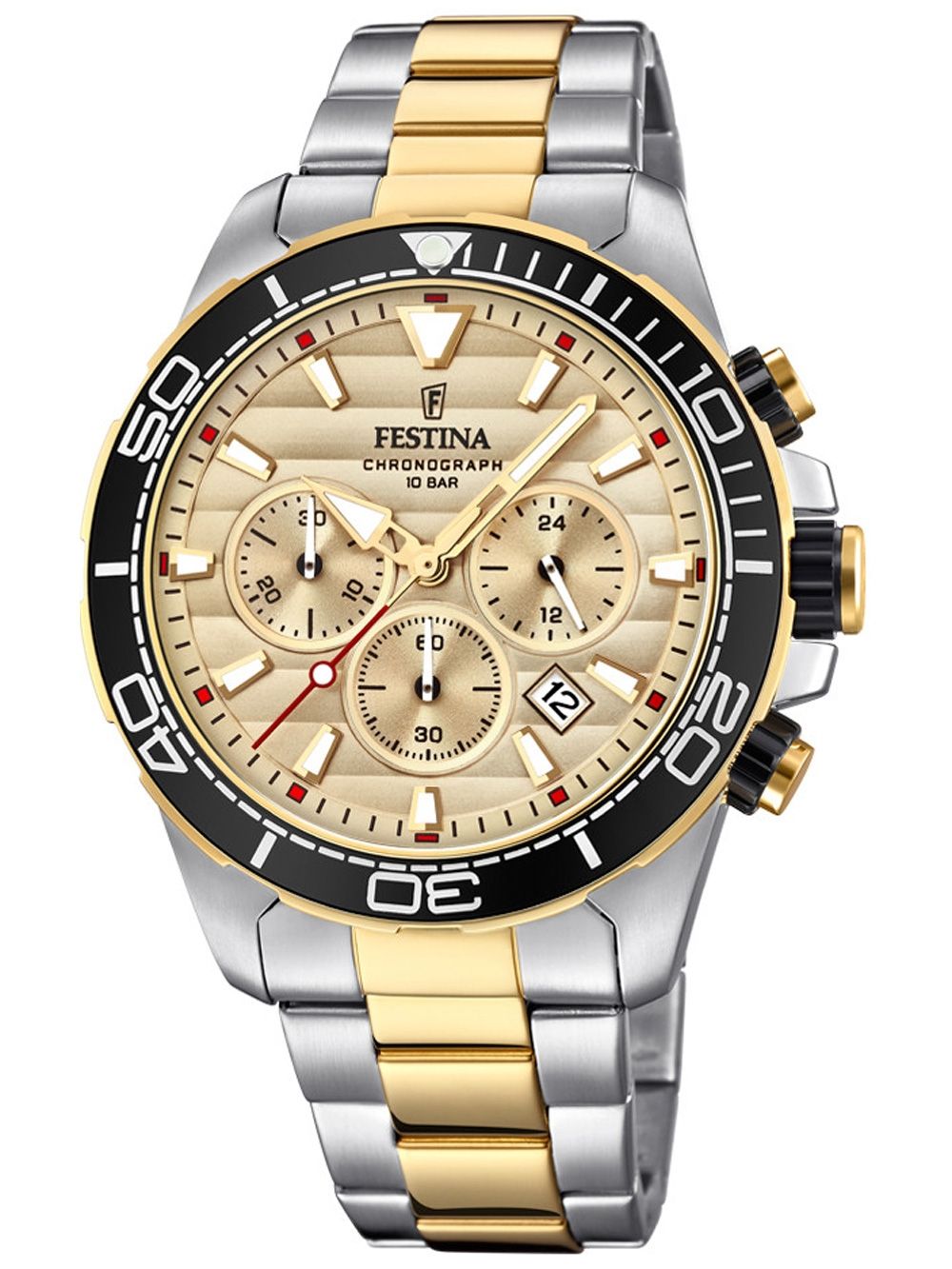 Festina Prestige F20363/1 Herren • Bicolor-Chronograph • Gehärtetes Mineralglas