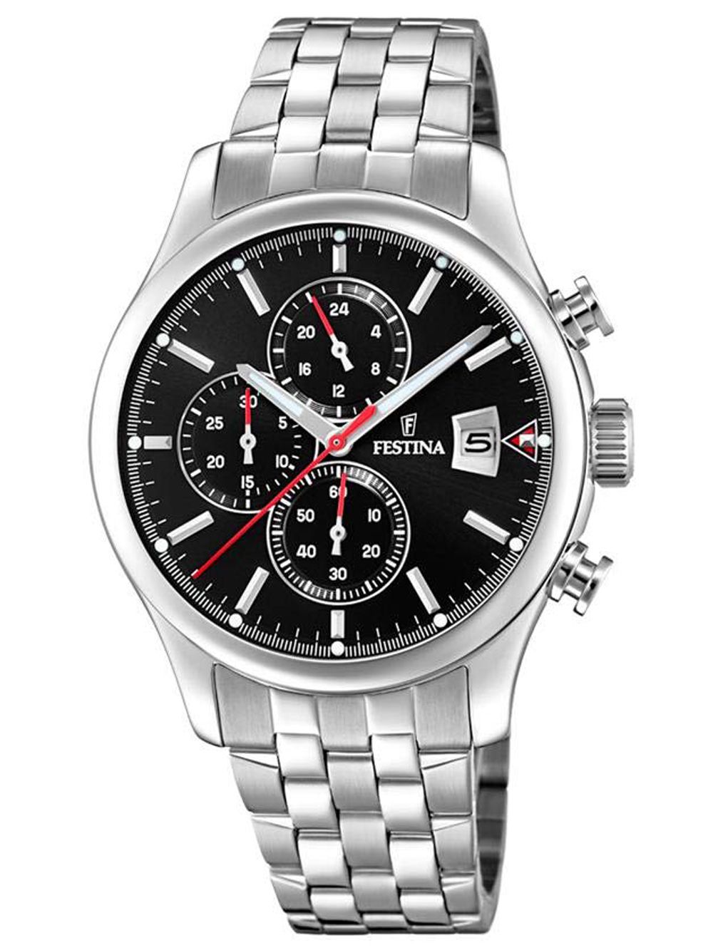Festina Timeless Chronograph F20374/3 Herren • Mineralglas • 10 ATM Wasserdicht