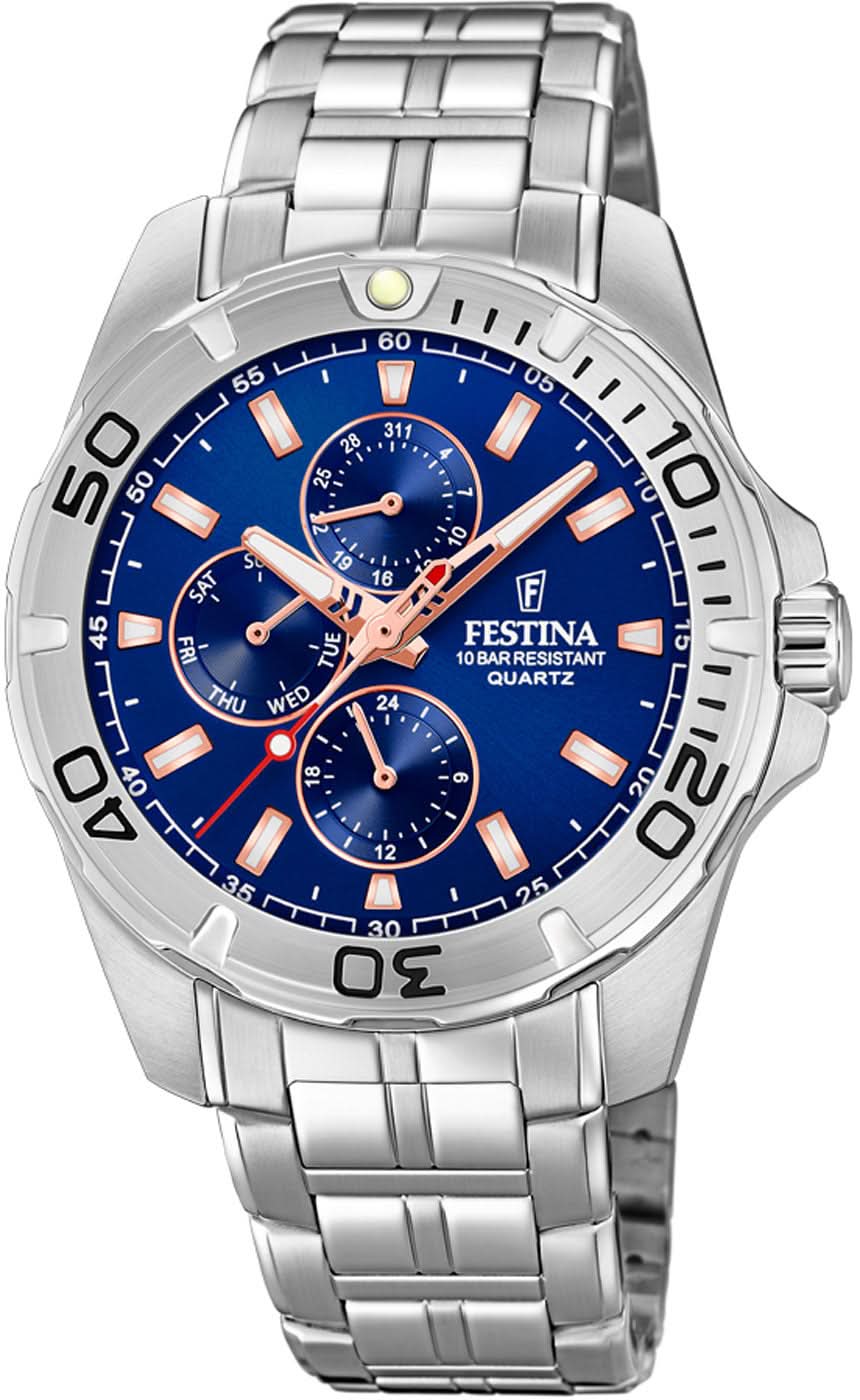 Festina Orologio da uomo multifunzione F20445/5 • 10 bar • Acciaio