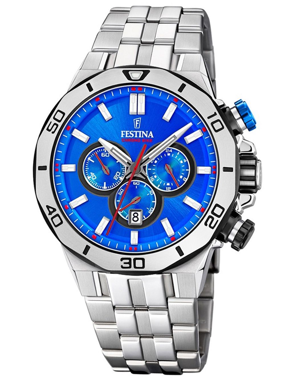 Festina Chrono Bike F20448/2 Herrenuhr Blau • Chronograph • 10 ATM Wasserdicht