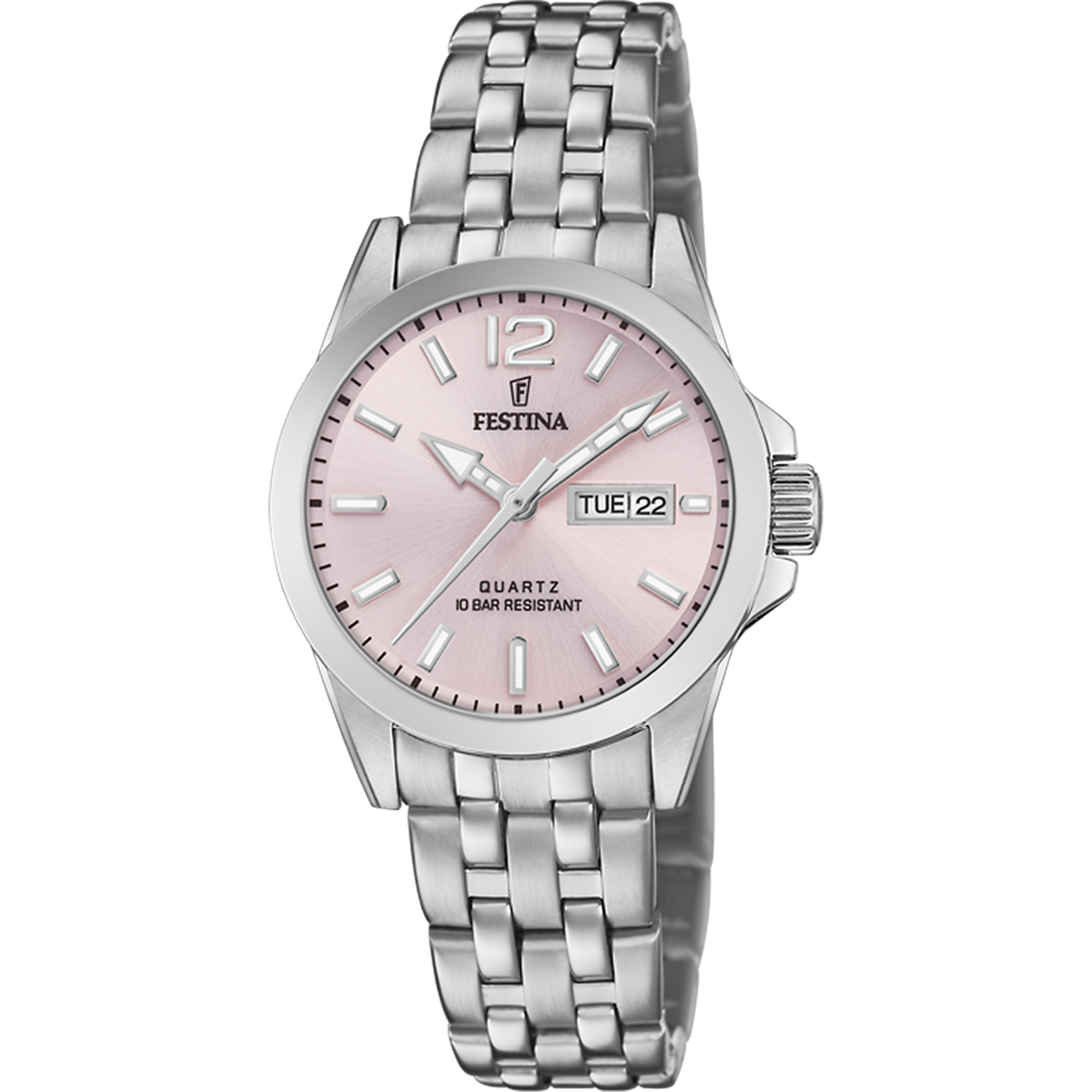 Festina Classics F20455/2 Damenuhr Rosa • Mineralglas • 10 ATM Wasserdichtigkeit