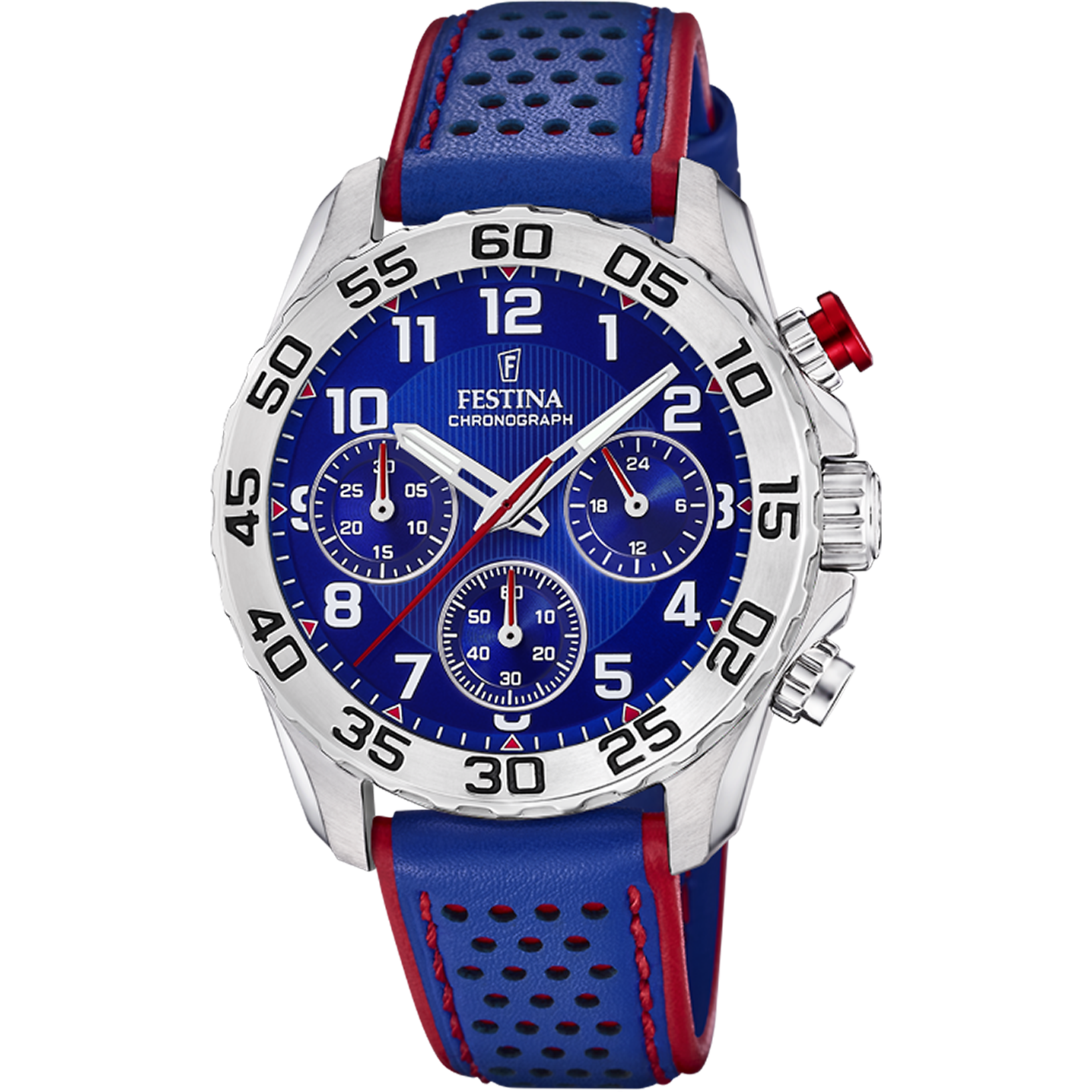 Festina Junior Collection F20458/2 Kinderuhr Blau • Echtlederarmband • Mineralglas