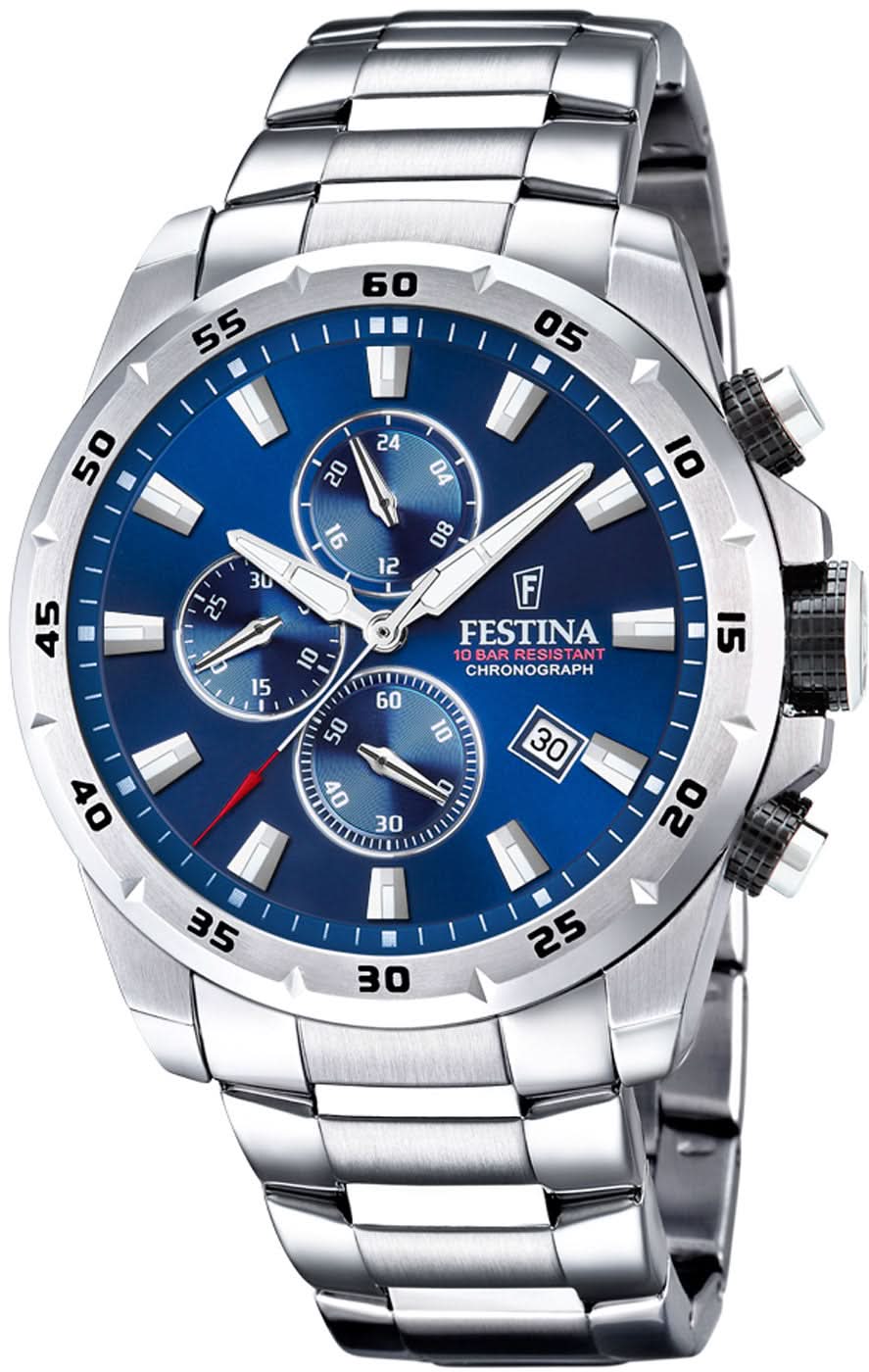 Festina Timeless Chronograph F20463/2 da uomo • Design sportivo • Acciaio inossidabile