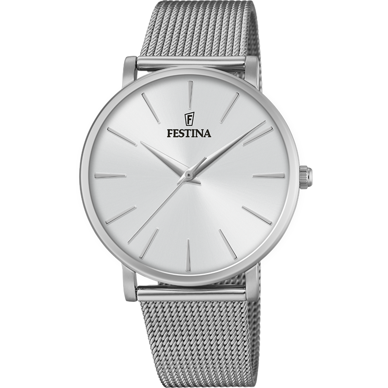 Festina Boyfriend F20475/1 Damenuhr Weiß • Mineralglas • Edelstahlarmband