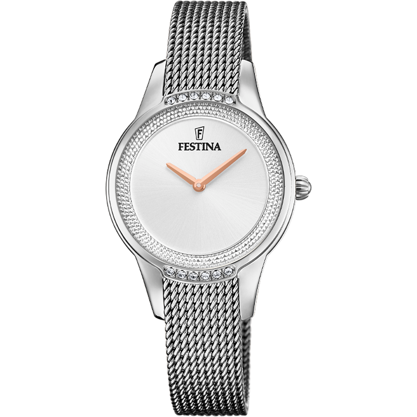 Festina Mademoiselle F20494/1 Damenuhr Silber • Mineralglas mit Zirkonia • Quarzwerk MIYOTA