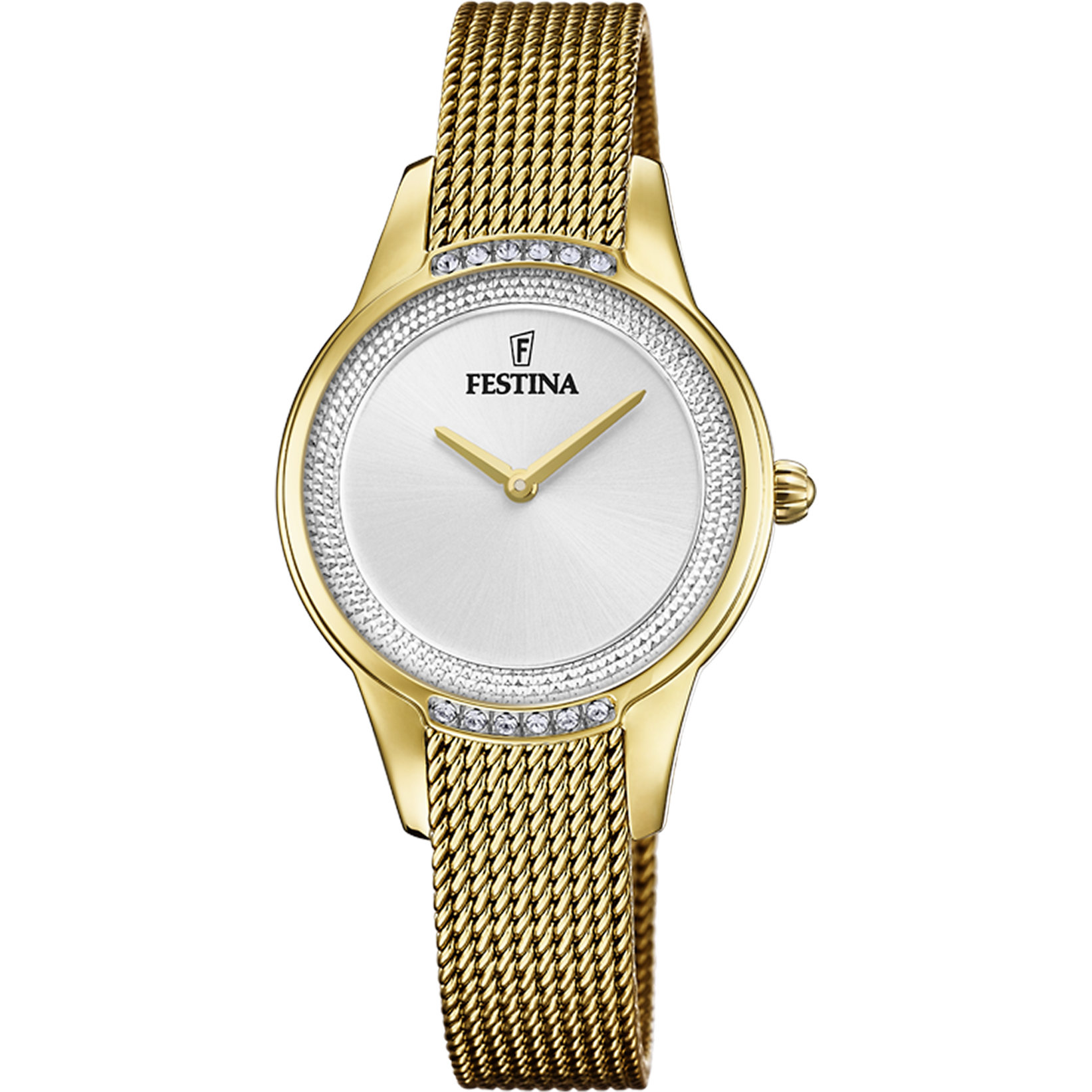 Festina Mademoiselle F20495/1 Damenuhr Silber • Zirkonia-besetztes Stahlgehäuse • Mineralglas
