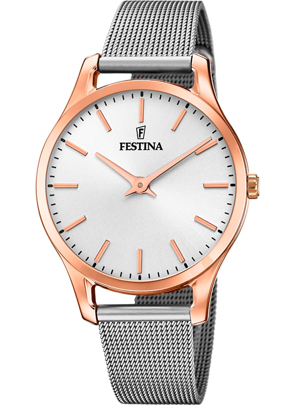 Festina Boyfriend F20507/1 Damenuhr Silber • Mineralglas • Edelstahlarmband