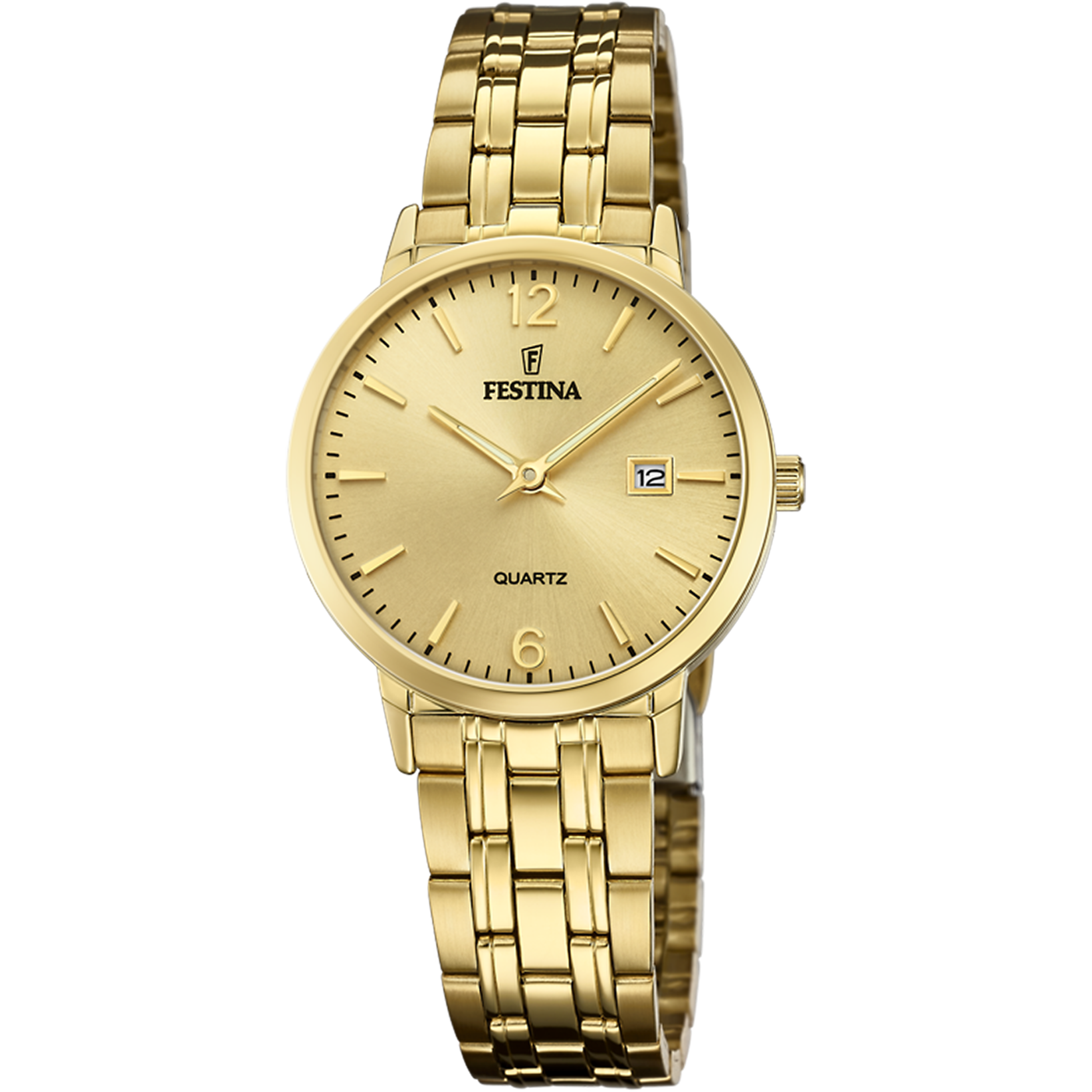 Festina Classics F20514/3 Damenuhr Champagner • Mineralglas • 5 ATM Wasserdicht