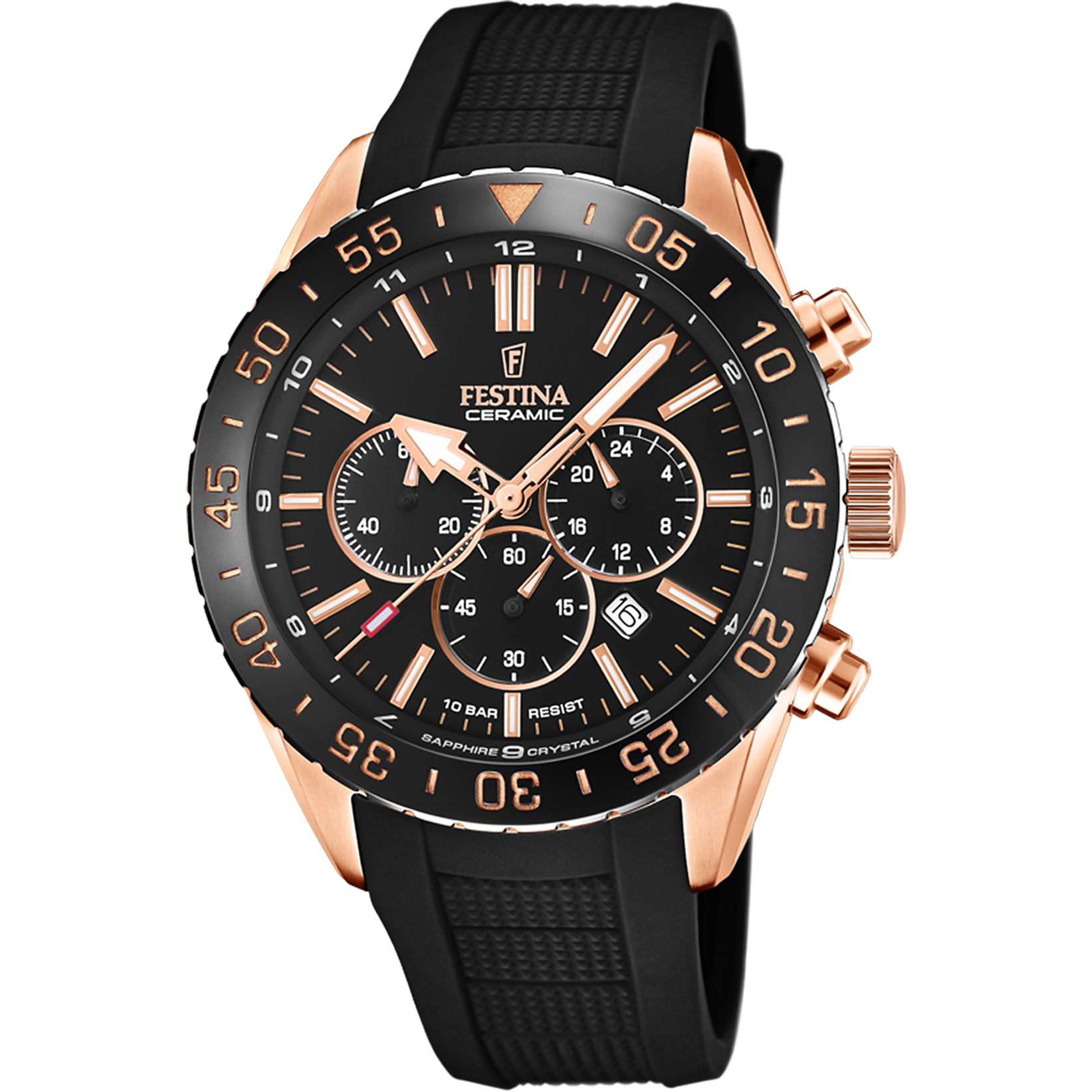 Festina Ceramic F20516/2 Herrenuhr • Saphirglas • Keramik-Chronograph