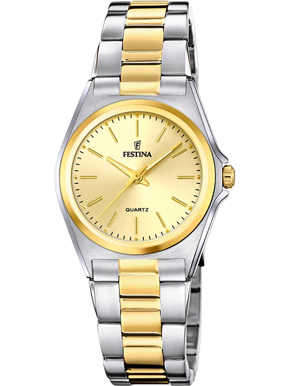 Festina Klassik F20556/3 Damenuhr Bicolor • Mineralglas • Bicolor-Edelstahlarmband
