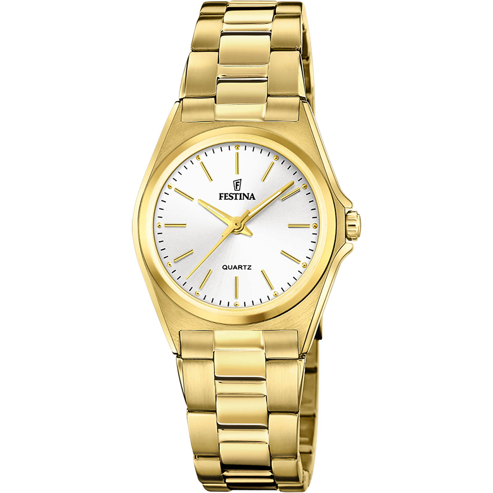 Festina Classic F20557/2 Damenuhr Weiß • Mineralglas • Edelstahlarmband