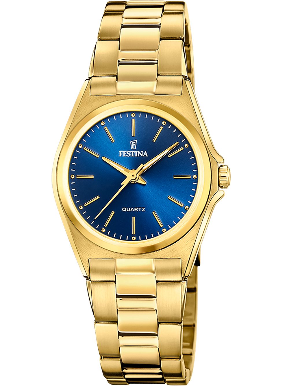 Festina Klassik F20557/4 Damenuhr Blau • Edelstahl-Armband • Quarzwerk