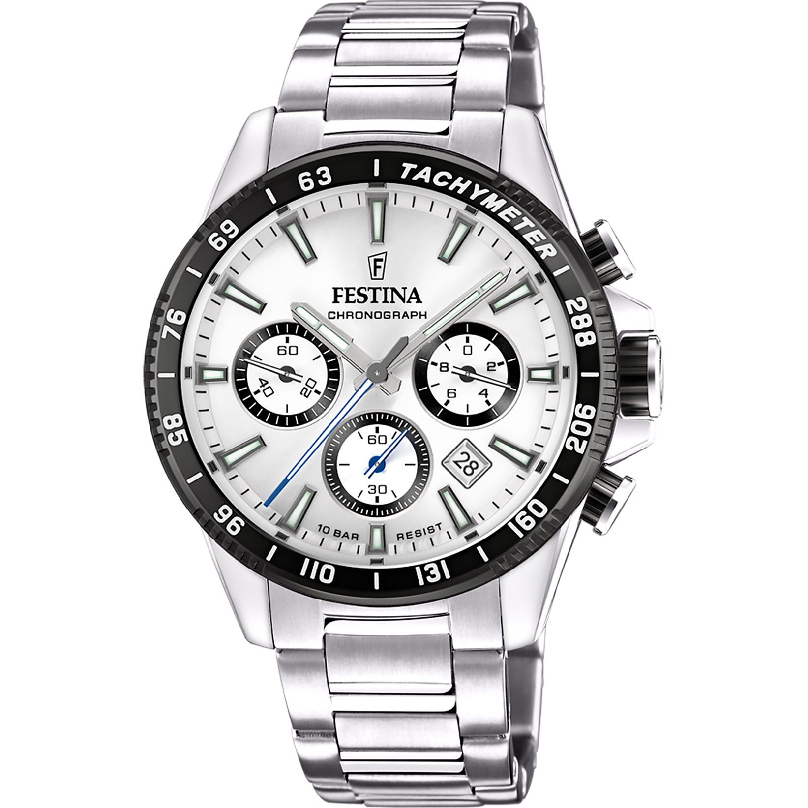 Festina Timeless Chronograph F20560/1 Herrenuhr Silber • Chronographenwerk • 10 ATM wasserdicht