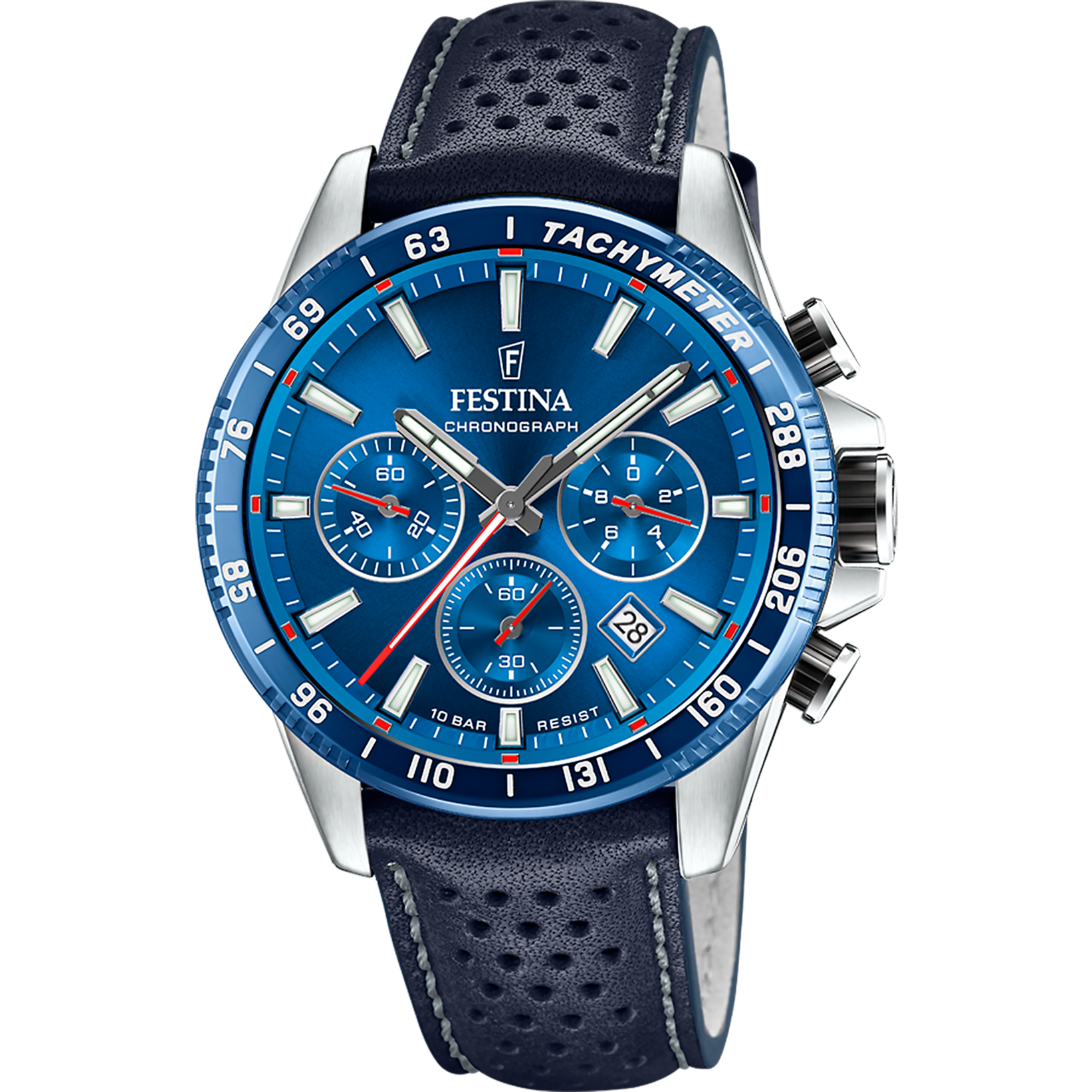 Festina Timeless Chronograph F20561/3 Herrenuhr Blau • Miyota Quarzwerk • Chronograph mit Datum