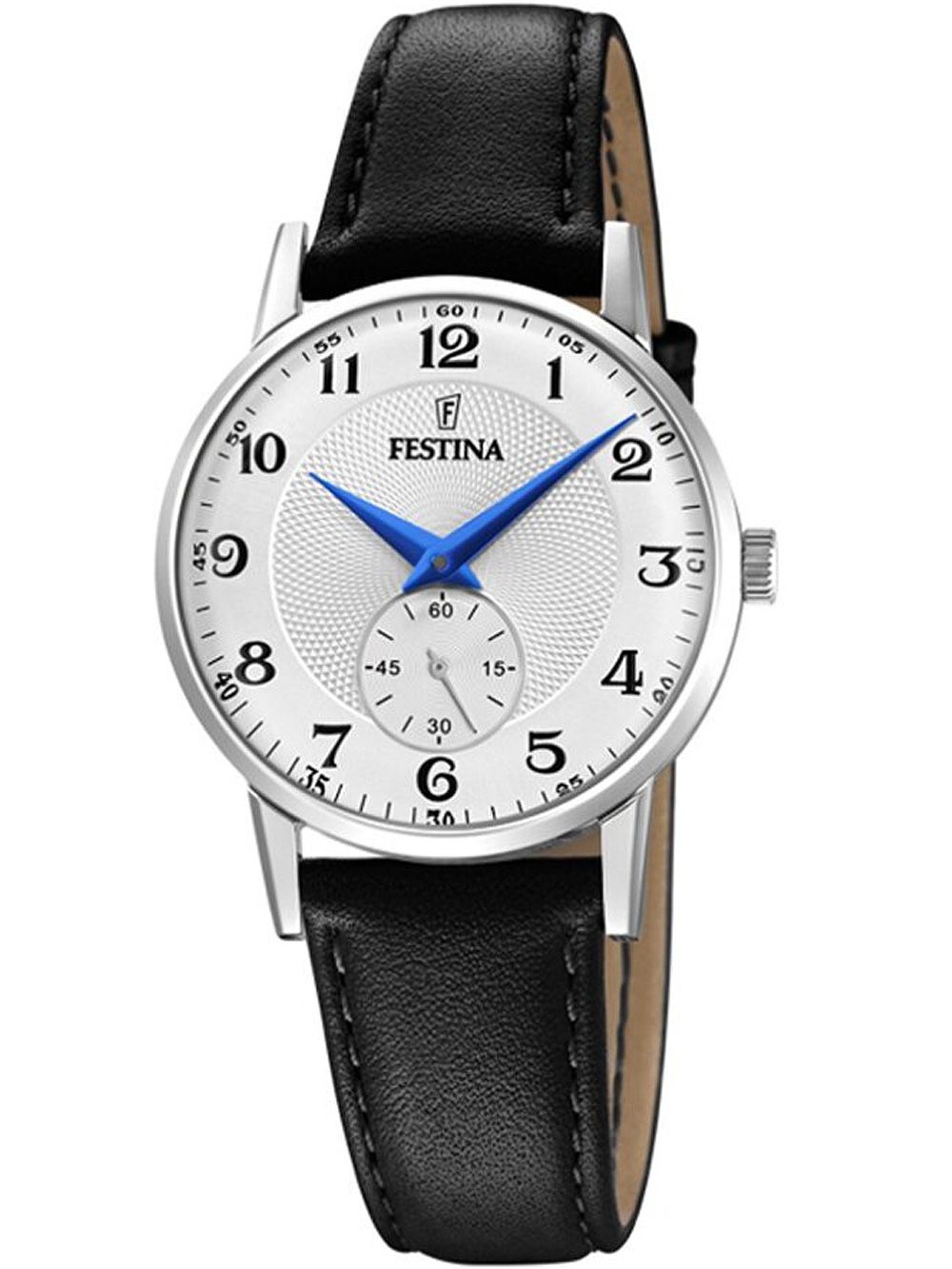 Festina Retro F20570/1 Damenuhr Silber • Klassisches Lederarmband • Miyota Quarzwerk