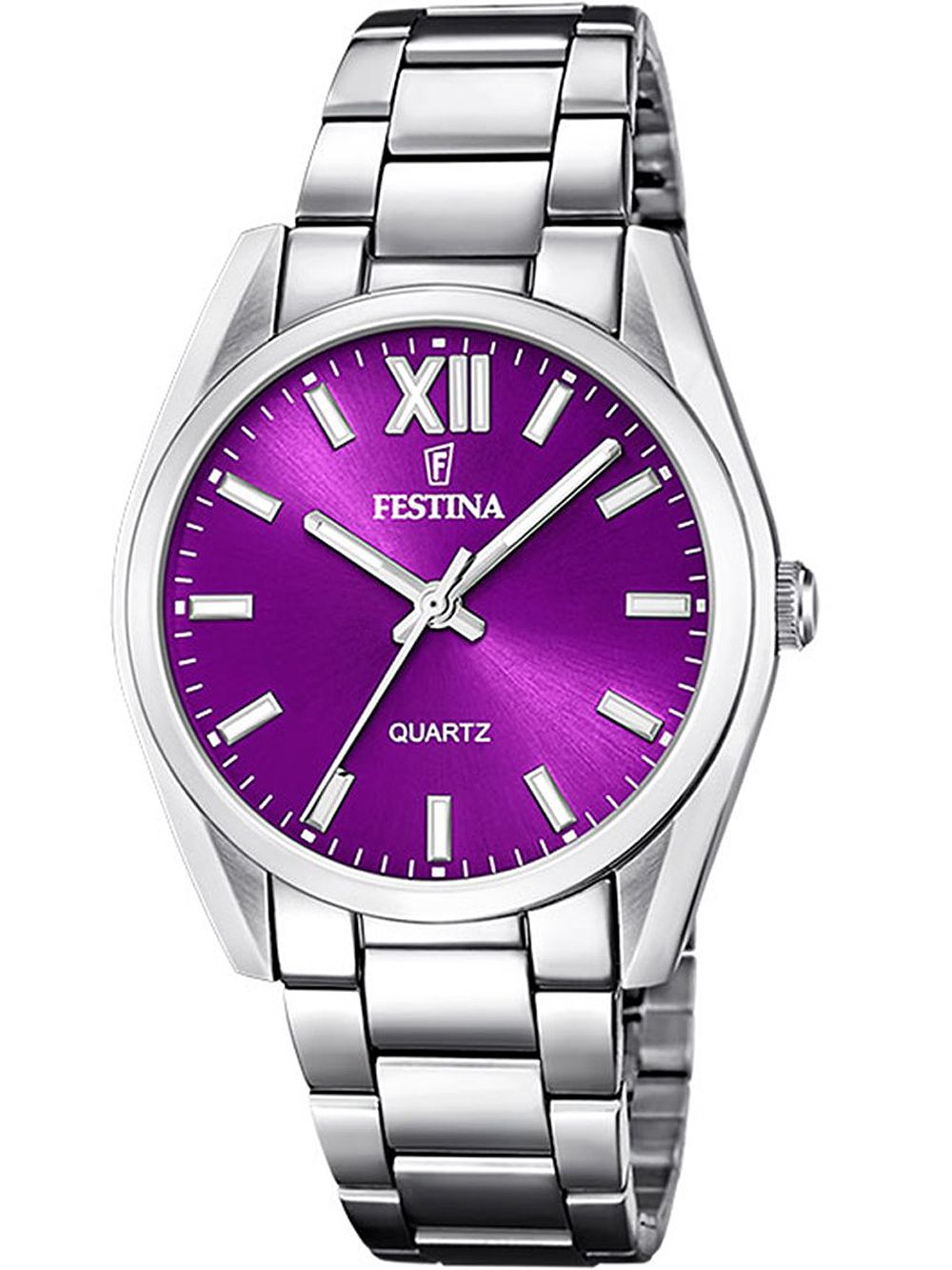 Festina Boyfriend F20622/F Damenuhr Grau/Lila • Mineralglas • 5 ATM